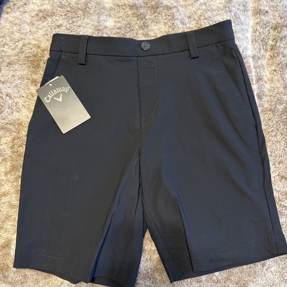NWT Callaway Boys Youth Golf Shorts Pro Spin 3.0 Active Plaza Sleet Size XS